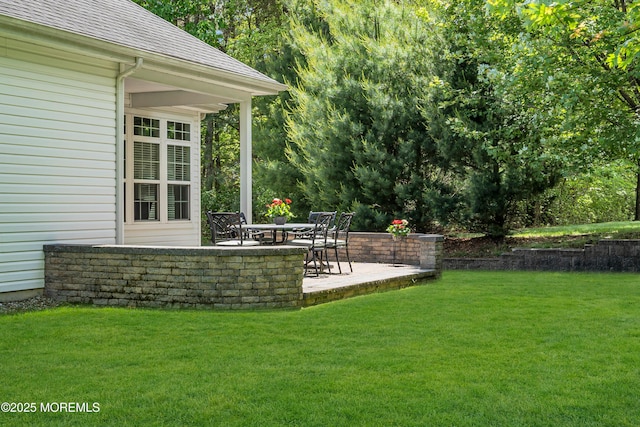 24 Beach Haven Way, Waretown, NJ 08758 - view of grassy yard featuring a patio area