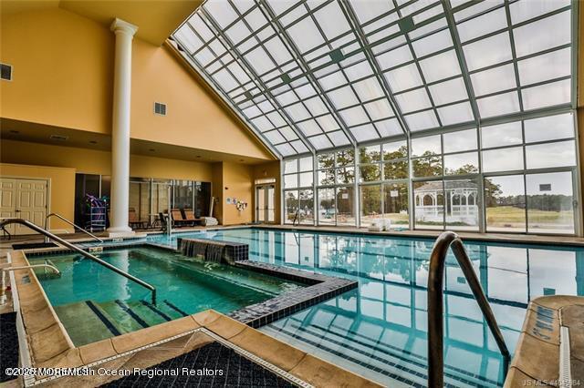 24 Beach Haven Way, Waretown, NJ 08758 - view of swimming pool with a pool with connected hot tub