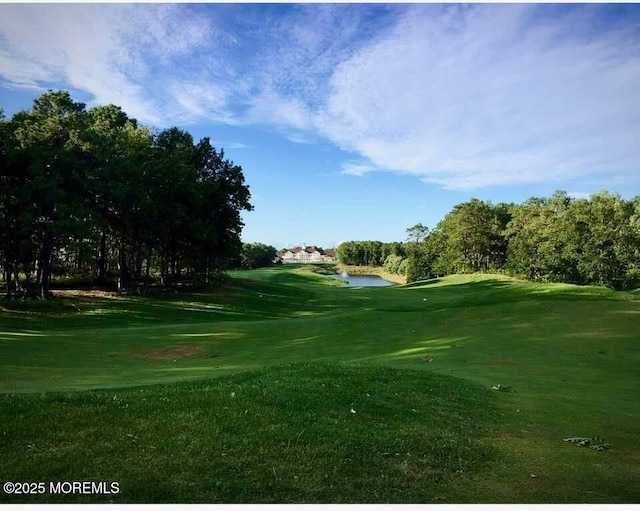 24 Beach Haven Way, Waretown, NJ 08758 - surrounding community with view of golf course, a yard, and view of scattered trees