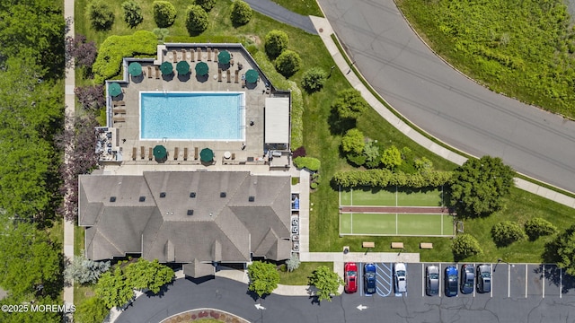 100 Middlesex Blvd Unit 144, Plainsboro, NJ 08536 - bird's eye view of a pool area