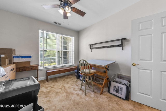 100 Middlesex Blvd Unit 144, Plainsboro, NJ 08536 - home office with carpet floors, a ceiling fan, and baseboards