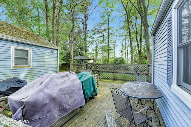 33 Cumberland Dr, Brick, NJ 08723 - deck with view of wooded area