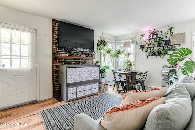 33 Cumberland Dr, Brick, NJ 08723 - living room with wood finished floors and a fireplace