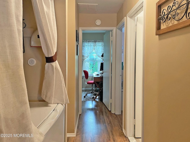 69 Bradford Ct, Aberdeen, NJ 07747 - hall with a desk and light wood finished floors