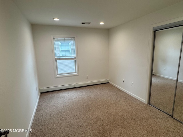 300 Lareine Ave, Bradley Beach, NJ 07720 - unfurnished room featuring baseboard heating, carpet flooring, and recessed lighting