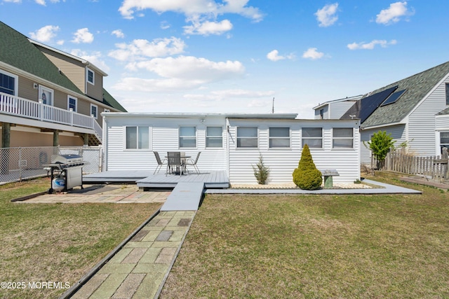 131 S Commodore Dr, Little Egg Harbor, NJ 08087 - rear view of property featuring a wooden deck