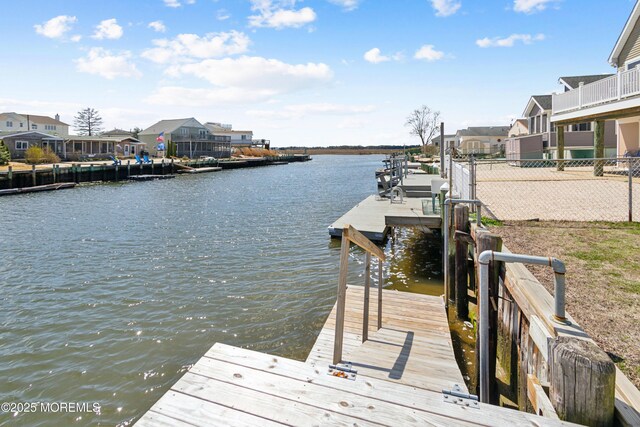 131 S Commodore Dr, Little Egg Harbor, NJ 08087 - dock area featuring a water view and a residential view