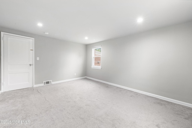 317 Bath Ave Unit 2, Long Branch, NJ 07740 - empty room featuring recessed lighting, carpet flooring, and baseboards