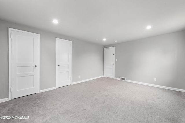 317 Bath Ave Unit 2, Long Branch, NJ 07740 - empty room featuring recessed lighting, carpet flooring, and baseboards