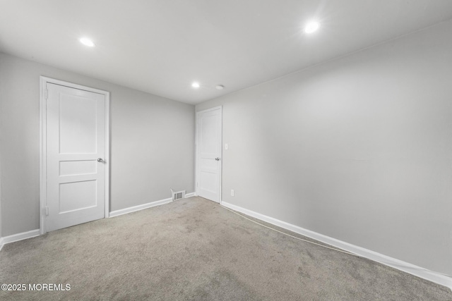 317 Bath Ave Unit 2, Long Branch, NJ 07740 - carpeted spare room with recessed lighting and baseboards