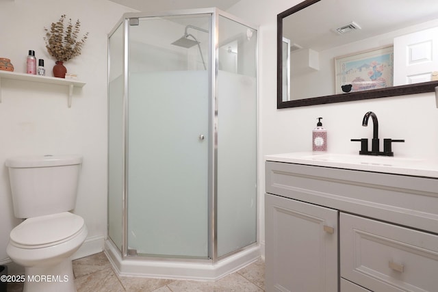 1117 Ruby Dr, Toms River, NJ 08753 - full bathroom with vanity, a shower stall, and toilet