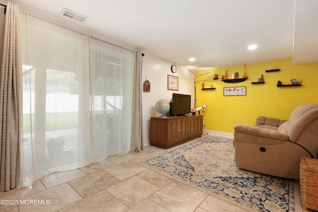 1117 Ruby Dr, Toms River, NJ 08753 - living room featuring recessed lighting and baseboards