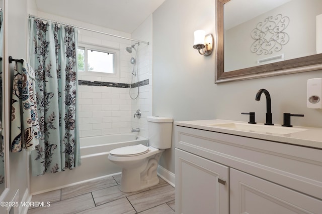 1117 Ruby Dr, Toms River, NJ 08753 - full bath featuring vanity, shower / tub combo, toilet, and baseboards