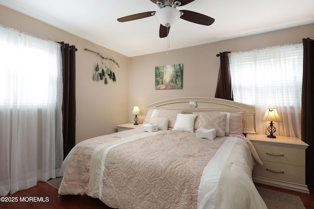 1117 Ruby Dr, Toms River, NJ 08753 - bedroom featuring wood finished floors and a ceiling fan