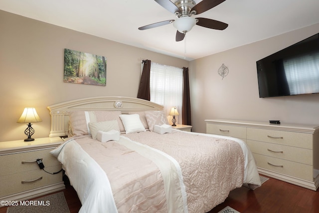 1117 Ruby Dr, Toms River, NJ 08753 - bedroom featuring dark wood-style floors and a ceiling fan