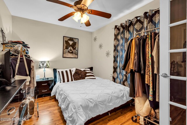 846 Winchester Ct Unit A, Manchester, NJ 08759 - bedroom featuring hardwood / wood-style floors and ceiling fan