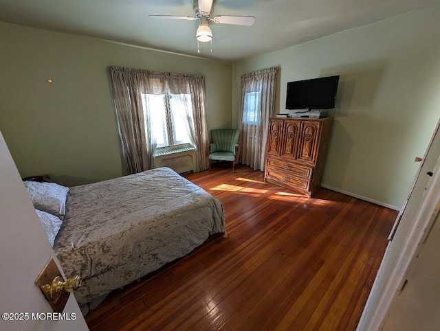 619 Leland Ave, Plainfield, NJ 07062 - bedroom with wood-type flooring and ceiling fan