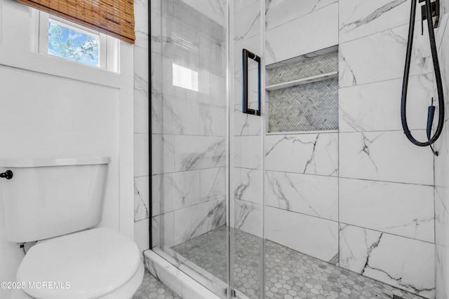 208 Cedar St, Lakehurst, NJ 08733 - bathroom featuring a marble finish shower and toilet