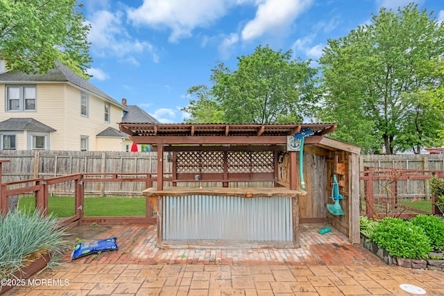 208 Cedar St, Lakehurst, NJ 08733 - fenced backyard featuring a patio