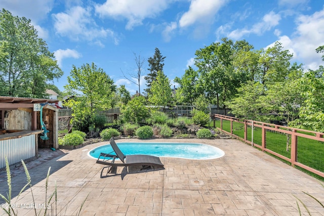 208 Cedar St, Lakehurst, NJ 08733 - view of pool featuring a fenced backyard and a patio area