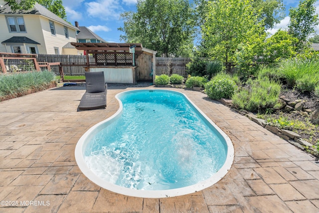208 Cedar St, Lakehurst, NJ 08733 - view of pool featuring a patio and a fenced backyard
