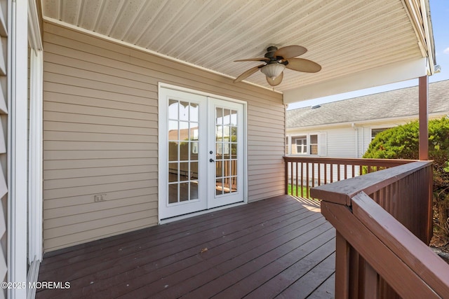 40 Prince Charles Dr, Toms River, NJ 08757 - wooden terrace featuring french doors and ceiling fan