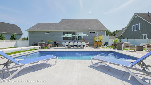 24 Woodview Ln, Cape May Court House, NJ 08210 - view of swimming pool with a fenced backyard, a patio area, and a jacuzzi