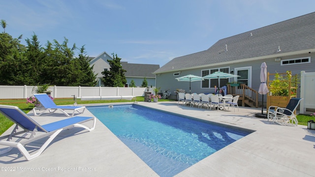 24 Woodview Ln, Cape May Court House, NJ 08210 - view of pool with a patio area and a fenced backyard