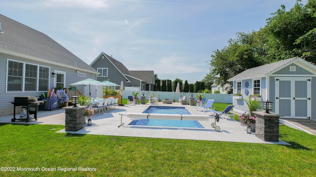 24 Woodview Ln, Cape May Court House, NJ 08210 - view of swimming pool featuring grilling area and a patio area