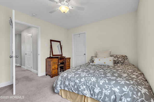 24 Woodview Ln, Cape May Court House, NJ 08210 - bedroom with carpet, baseboards, and a ceiling fan
