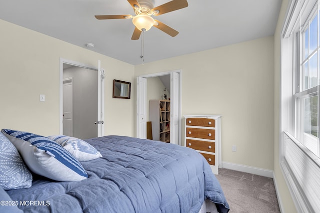 24 Woodview Ln, Cape May Court House, NJ 08210 - bedroom featuring carpet flooring, baseboards, and a ceiling fan