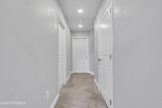 24 Woodview Ln, Cape May Court House, NJ 08210 - corridor featuring light carpet, baseboards, and recessed lighting