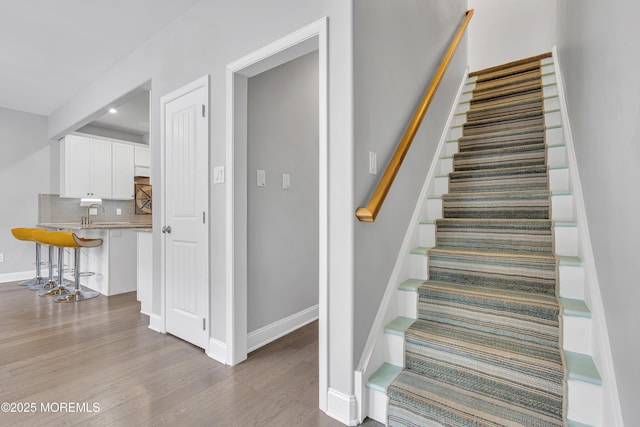 24 Woodview Ln, Cape May Court House, NJ 08210 - stairs with wood finished floors and baseboards