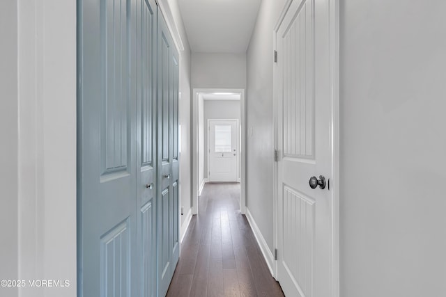 24 Woodview Ln, Cape May Court House, NJ 08210 - hall featuring baseboards and dark wood-type flooring