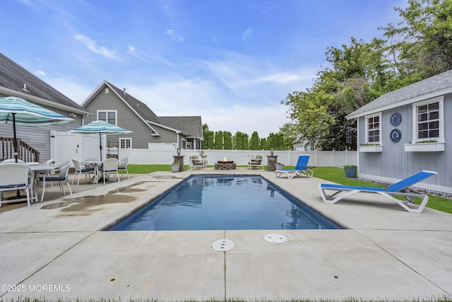 24 Woodview Ln, Cape May Court House, NJ 08210 - view of pool with a fenced backyard, a patio, and outdoor dining space