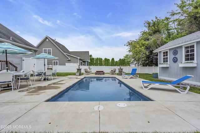 24 Woodview Ln, Cape May Court House, NJ 08210 - view of pool with a fenced backyard, a patio, and outdoor dining area
