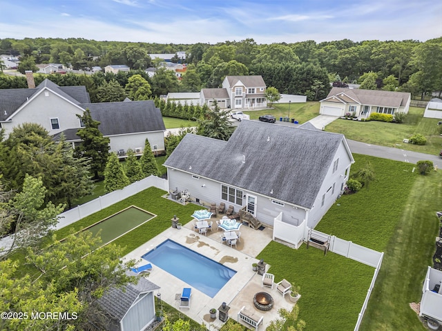 24 Woodview Ln, Cape May Court House, NJ 08210 - view from above of property with a pool