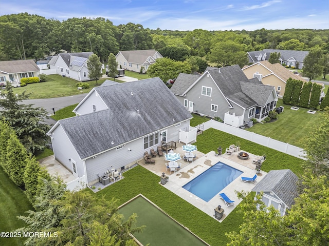 24 Woodview Ln, Cape May Court House, NJ 08210 - aerial view of residential area with a pool