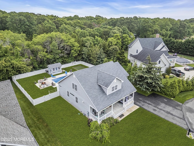 24 Woodview Ln, Cape May Court House, NJ 08210 - aerial view of property and surrounding area featuring a heavily wooded area