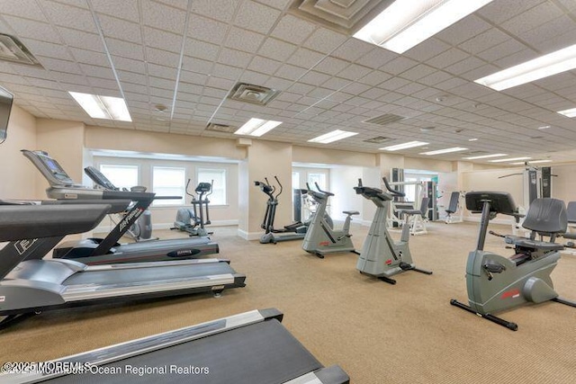 700 Ocean Ave Unit 514, Spring Lake, NJ 07762 - gym featuring carpet floors and baseboards