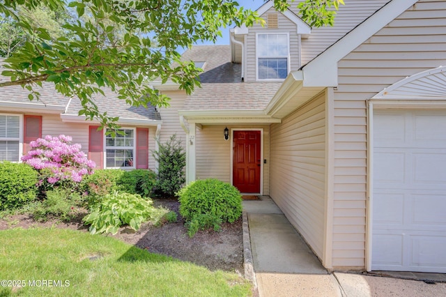 22 Commons Dr, Neptune Township, NJ 07753 - doorway to property featuring a shingled roof