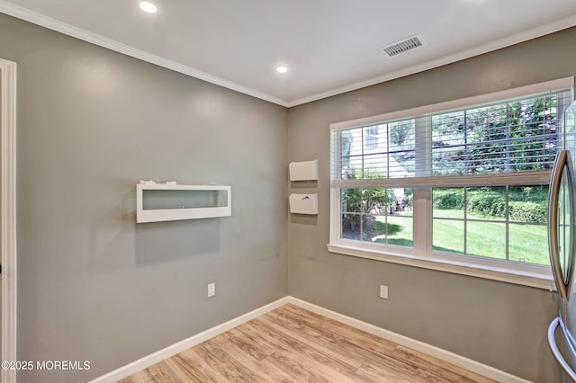 22 Commons Dr, Neptune Township, NJ 07753 - empty room with light wood-type flooring, baseboards, recessed lighting, and ornamental molding