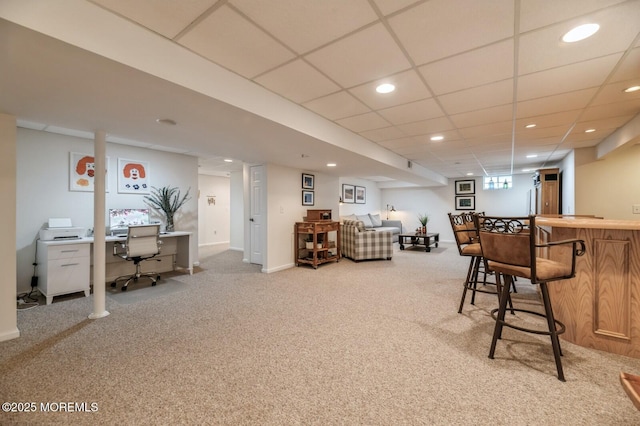 30 Thousand Oaks Ter, Howell, NJ 07731 - indoor dry bar featuring carpet and recessed lighting