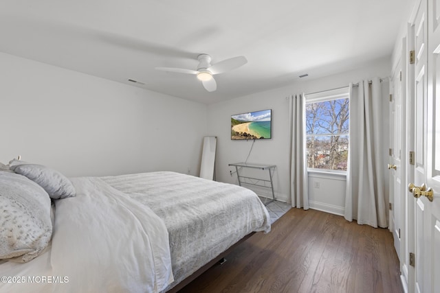 11 Clay St, West Long Branch, NJ 07764 - bedroom with wood finished floors, baseboards, and a ceiling fan