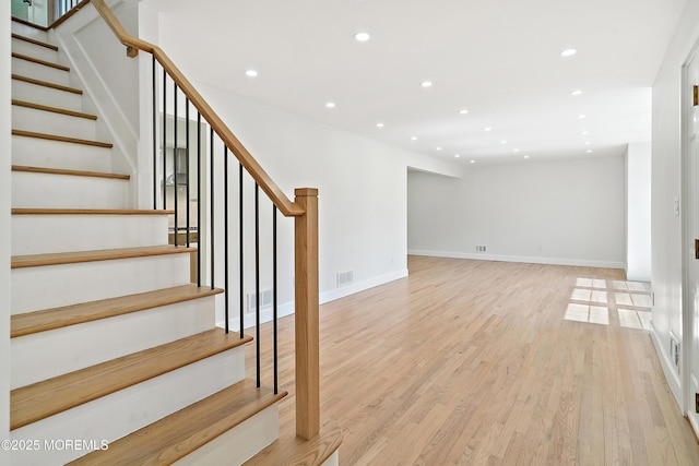 10 Pepperidge Rd, Howell, NJ 07731 - staircase featuring wood finished floors, recessed lighting, and baseboards