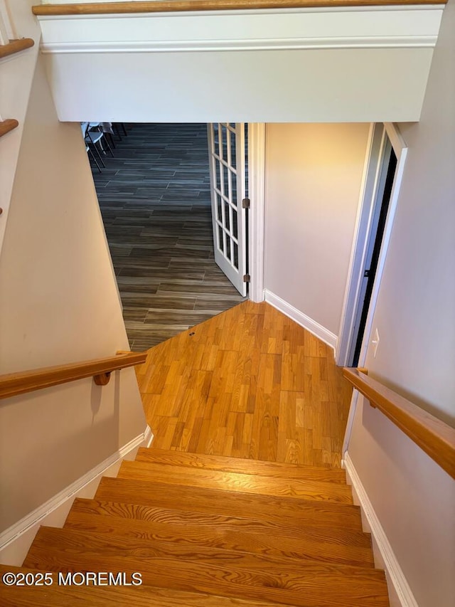231 Friendship Rd, Howell, NJ 07731 - stairs with wood finished floors and baseboards
