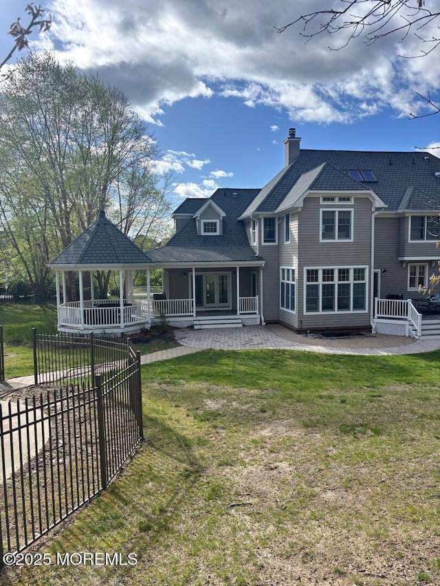 231 Friendship Rd, Howell, NJ 07731 - back of property with a gazebo and a chimney