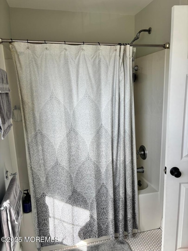 231 Friendship Rd, Howell, NJ 07731 - full bathroom with tile patterned floors and shower / tub combo with curtain