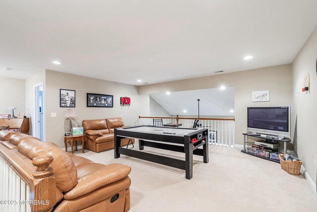 83 Brigantine Blvd, Waretown, NJ 08758 - recreation room with recessed lighting, light carpet, and baseboards