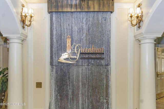 83 Brigantine Blvd, Waretown, NJ 08758 - detailed view of ornate columns and arched walkways